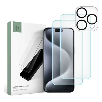 Tvrzené sklo TECH-PROTECT SUPREME SET IPHONE 15 PRO CLEAR