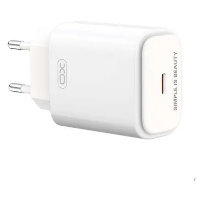 Nástěnná nabíječka XO L90B, USB-C, PD 20W + QC 3.0 18W (bílá)