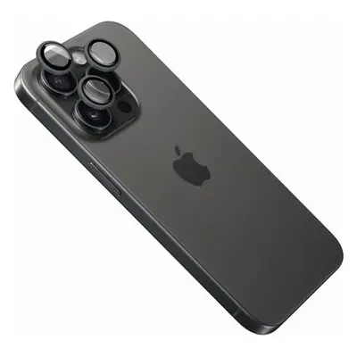 Ochranná skla čoček fotoaparátů FIXED Camera Glass pro Apple iPhone 15 Pro/15 Pro Max, space gra