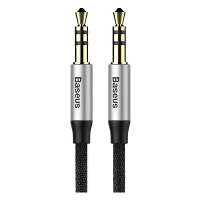 Baseus Yiven Audio kabel mini jack 3,5 mm AUX, 1 m (černo-stříbrný)