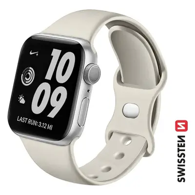 SWISSTEN ŘEMÍNEK PRO APPLE WATCH SILIKONOVÝ 42 / 44 / 45 / 49 mm KAMENNĚ ŠEDÝ