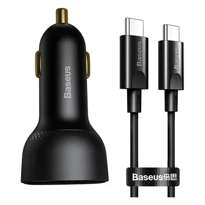 Baseus car charger Superme PD 100W 1x USB 1x USB-C black + cable USB-C - USB-C