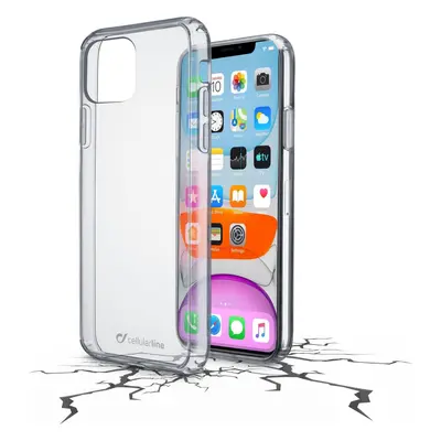 Zadní čirý kryt s ochranným rámečkem Cellularline Clear Duo pro Apple iPhone 11