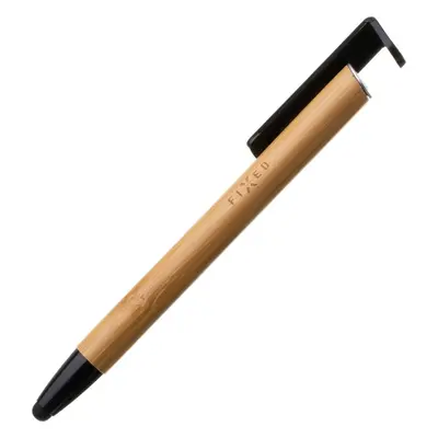 Propiska 3v1 se stylusem a stojánkem FIXED Pen, antibakteriální povrch, bambusové tělo