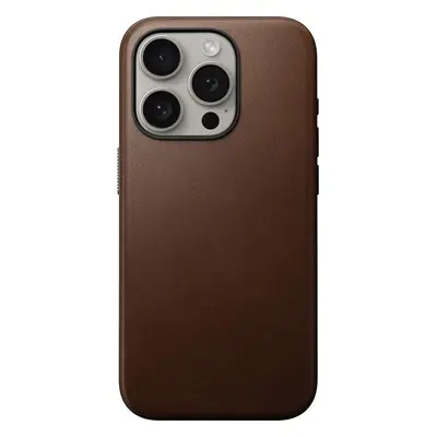 Nomad Modern Leather Case, brown - iPhone 15 Pro