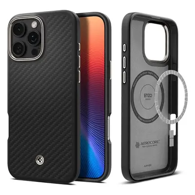 Spigen Enzo Aramid, black natural - iPhone 16 Pro Max