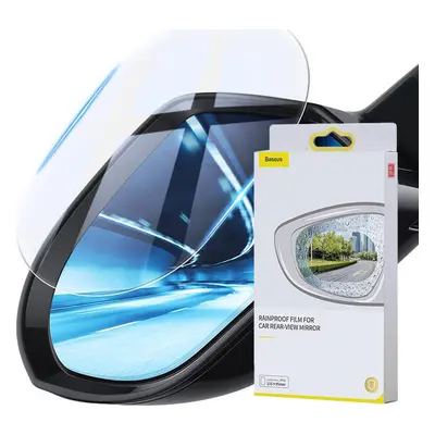 Baseus 0.15mm Rainproof Film for Car Rear-View Mirror (Oval 2 pcs/pack 135*95mm)Transparent