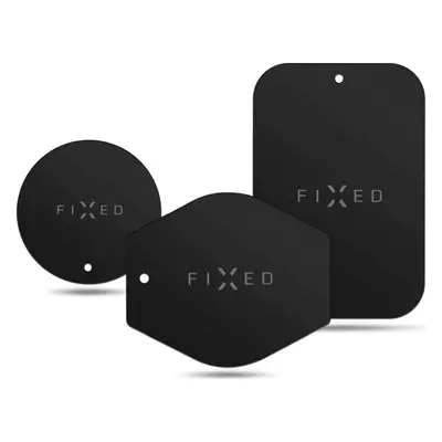 Sada náhradních plíšků k magnetickým držákům FIXED Icon Plates, černá