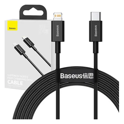 Kabel Baseus Superior Series USB-C na iP, 20W, PD, 2m (černý)