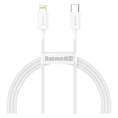 Kabel USB-C na Lightning řady Baseus Superior, 20W, PD, 1m (bílý)