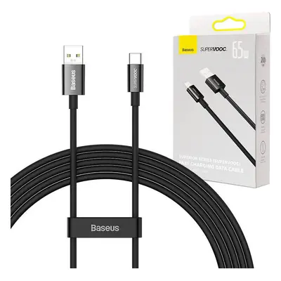 Kabel Baseus Superior Series USB-C, 65W, PD, 2 m (černý)