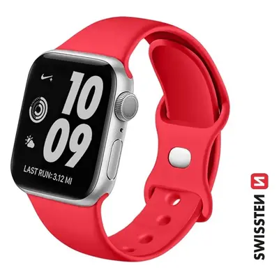 SWISSTEN ŘEMÍNEK PRO APPLE WATCH SILIKONOVÝ 38 / 40 / 41 mm ČERVENÝ