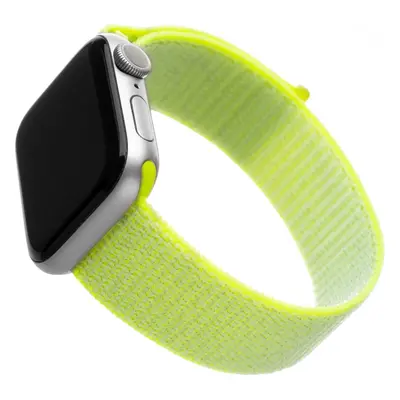 Nylonový řemínek FIXED Nylon Strap pro Apple Watch 38/40/41mm, limetkový