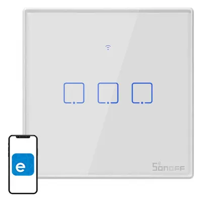 Chytrý spínač WiFi + RF 433 Sonoff T2 EU TX (3kanálový)