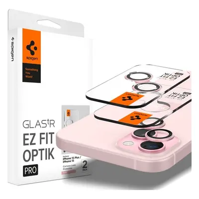 Spigen Glass tR EZ Fit Optik Pro 2 Pack, pink - iPhone 15/15 Plus/14/14 Plus