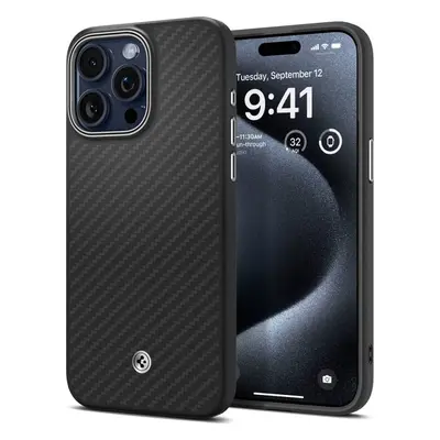 Spigen Enzo Aramid, matte black - iPhone 15 Pro Max