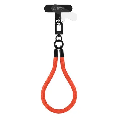 Šňůrka / Popruh na telefon TECH-PROTECT C3S ROPE WRIST STRAP NEON ORANGE/BLACK