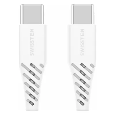 DATOVÝ KABEL SWISSTEN TPE USB-C/USB-C POWER DELIVERY 5A (100W) 2,5 M BÍLÝ