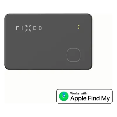 Smart tracker FIXED Tag Card s podporou Find My, bezdrátové nabíjení, černý