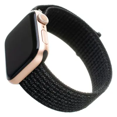 Nylonový řemínek FIXED Nylon Strap pro Apple Watch 38/40/41mm, reflexně černý