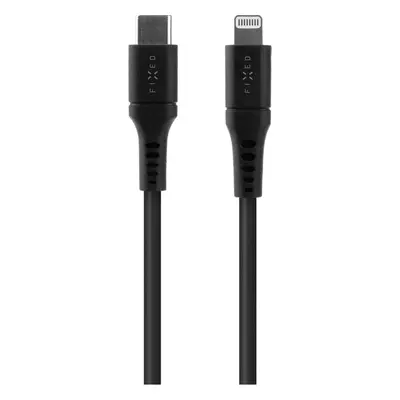 Dlouhý nabíjecí a datový Liquid silicone kabel FIXED s konektory USB-C/Lightning a podporou PD, 