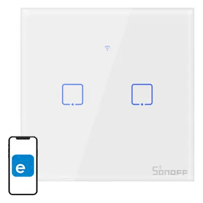 Chytrý spínač WiFi + RF 433 Sonoff T1 EU TX (2-kanálový)