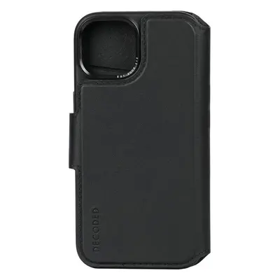 Decoded Leather Detachable Wallet, black - iPhone 15