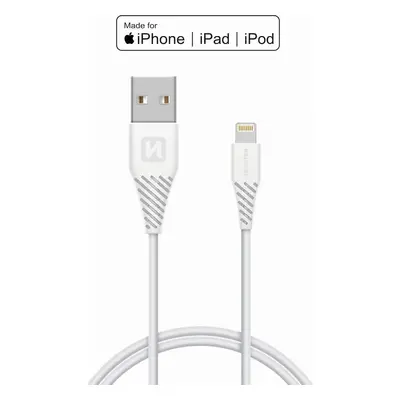 DATOVÝ KABEL SWISSTEN TPE USB / LIGHTNING MFi 1,2 M BÍLÝ