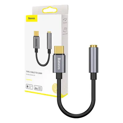 audio adaptér Baseus L54 USB-C mini jack 3,5 mm - černo-šedý