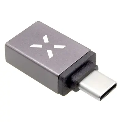 Redukce z hliníku FIXED Link USB-A na USB-C, šedá