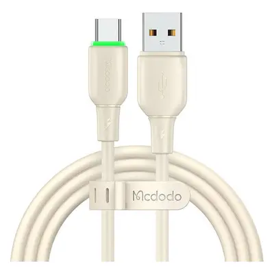 Kabel USB na USB-C Mcdodo CA-4750 s LED světlem 1,2 m (béžový)