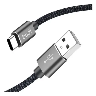 Kabel USB-A na USB-C Budi 206T/2M 2,4A 2M (černý)