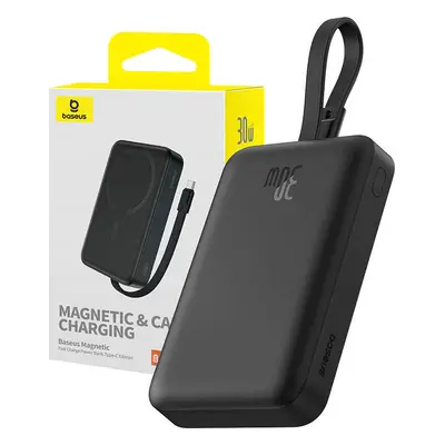 Powerbanka Baseus Magnetic Mini 10000mAh, USB-C 30W MagSafe (černá)