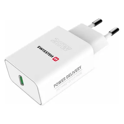 SWISSTEN SÍŤOVÝ ADAPTÉR PD 25W PRO IPHONE A SAMSUNG BÍLÝ (ECO BALENÍ)