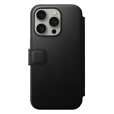 Nomad Modern Leather Folio, black - iPhone 15 Pro