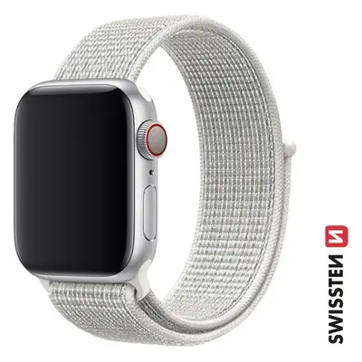 SWISSTEN ŘEMÍNEK PRO APPLE WATCH NYLONOVÝ 42 / 44 / 45 / 49 mm BÍLÝ