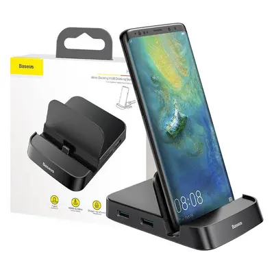 Baseus Mate USB Type-C Hub Stolní dokovací stanice stojan pro mobilní telefony (Samsung a další)