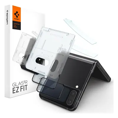 Tvrzené sklo SPIGEN GLASS FC ”EZ FIT” + HINGE FILM 2-PACK GALAXY Z FLIP 4 BLACK