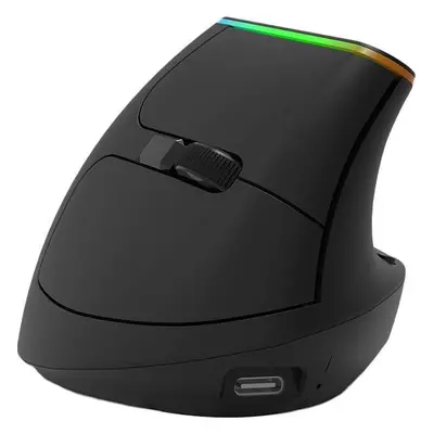 Bezdrátová vertikální myš Delux M618DB BT4.0 2,4Ghz 4000DPI RGB