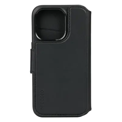 Decoded Leather Detachable Wallet, black - iPhone 15 Pro