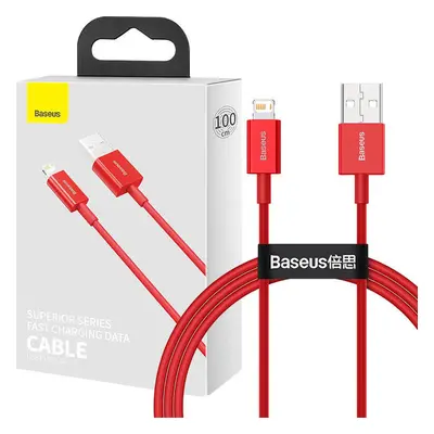 Baseus Kabel USB na iP 2,4A 1m (červený)