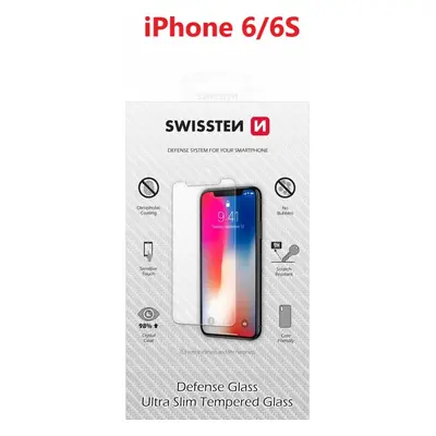 OCHRANNÉ TEMPEROVANÉ SKLO SWISSTEN APPLE IPHONE 6/6S RE 2,5D PŘEDNÍ + ZADNÍ