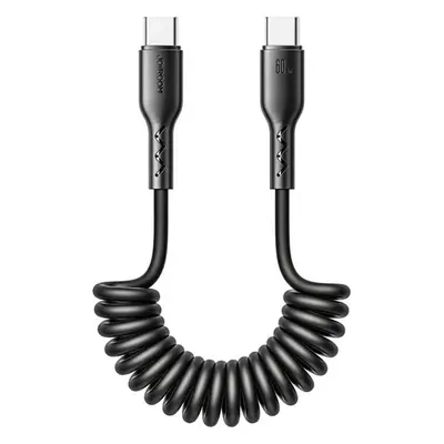 Rychlonabíjecí kabel do auta Joyroom USB-C na USB-C Easy-Travel Series 60W 1,5 m, vinutý (černý)