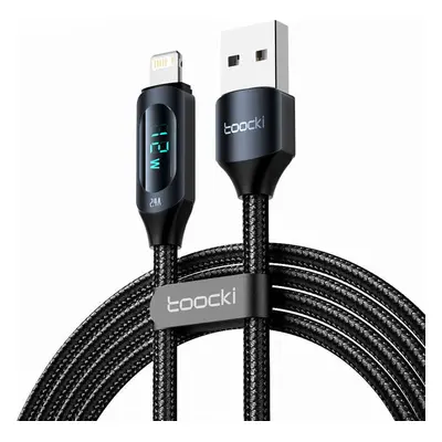 Toocki nabíjecí kabel USB s Lightning, 1m, 12W (černý)