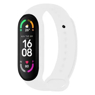 Silikonový řemínek FIXED Silicone Strap pro Xiaomi Band 7/ Mi Band 6/ Mi Band 5, bílý