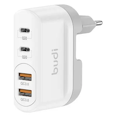 Nástěnná nabíječka, Budi 2xUSB-A, 2xUSB-C, 40W