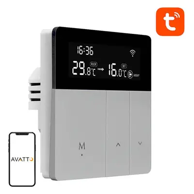 Chytrý termostat pro vytápění kotlů Avatto WT50 3A WiFi Tuya