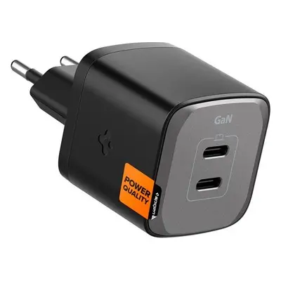 Spigen ArcStation Pro, black - GaN/2-Port/USB-C PD3.0 45W/USB-C PD3.0 45W/Total 45W