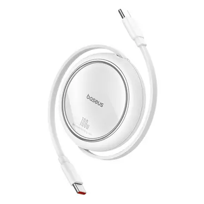 Baseus cable Free2Draw Mini USB-C - USB-C 1,0m 100W white retractable