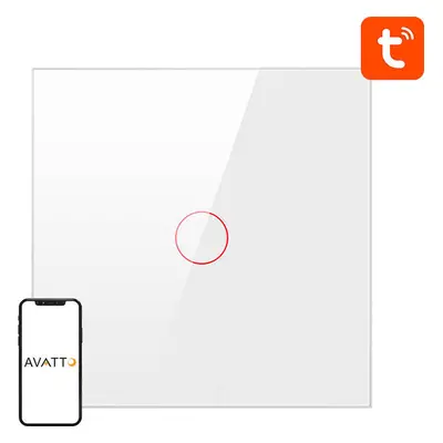 Smart Light Switch ZigBee Avatto ZTS02-EU-W1 1 Way TUYA (bílá)